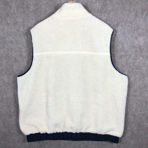 Solaris Vest 2XB Big Man Reversible Navy Cream Multi-Climate Sherpa Full Zip - Picture 7 of 14